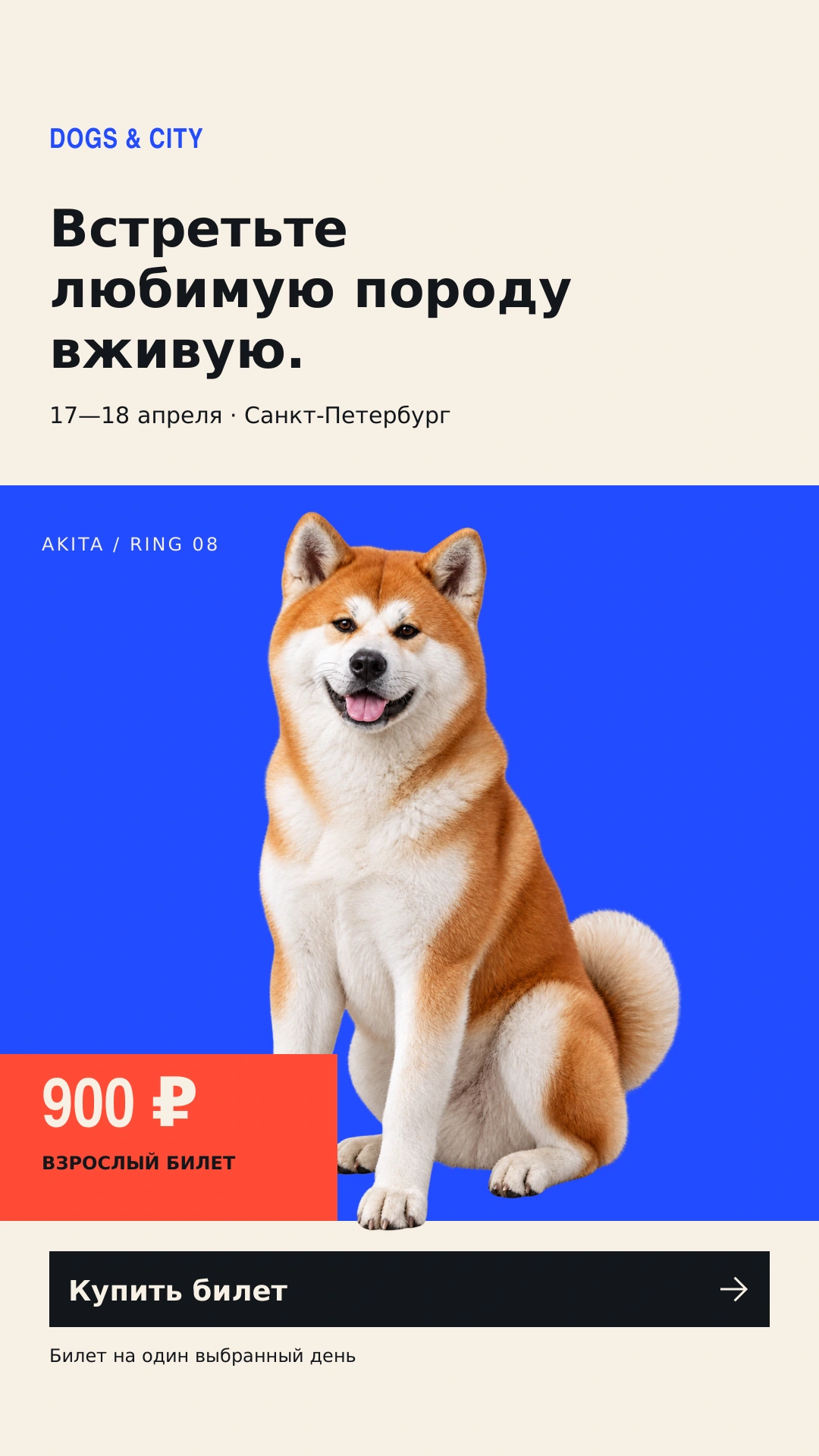 DOGS & CITY — Продажа билетов