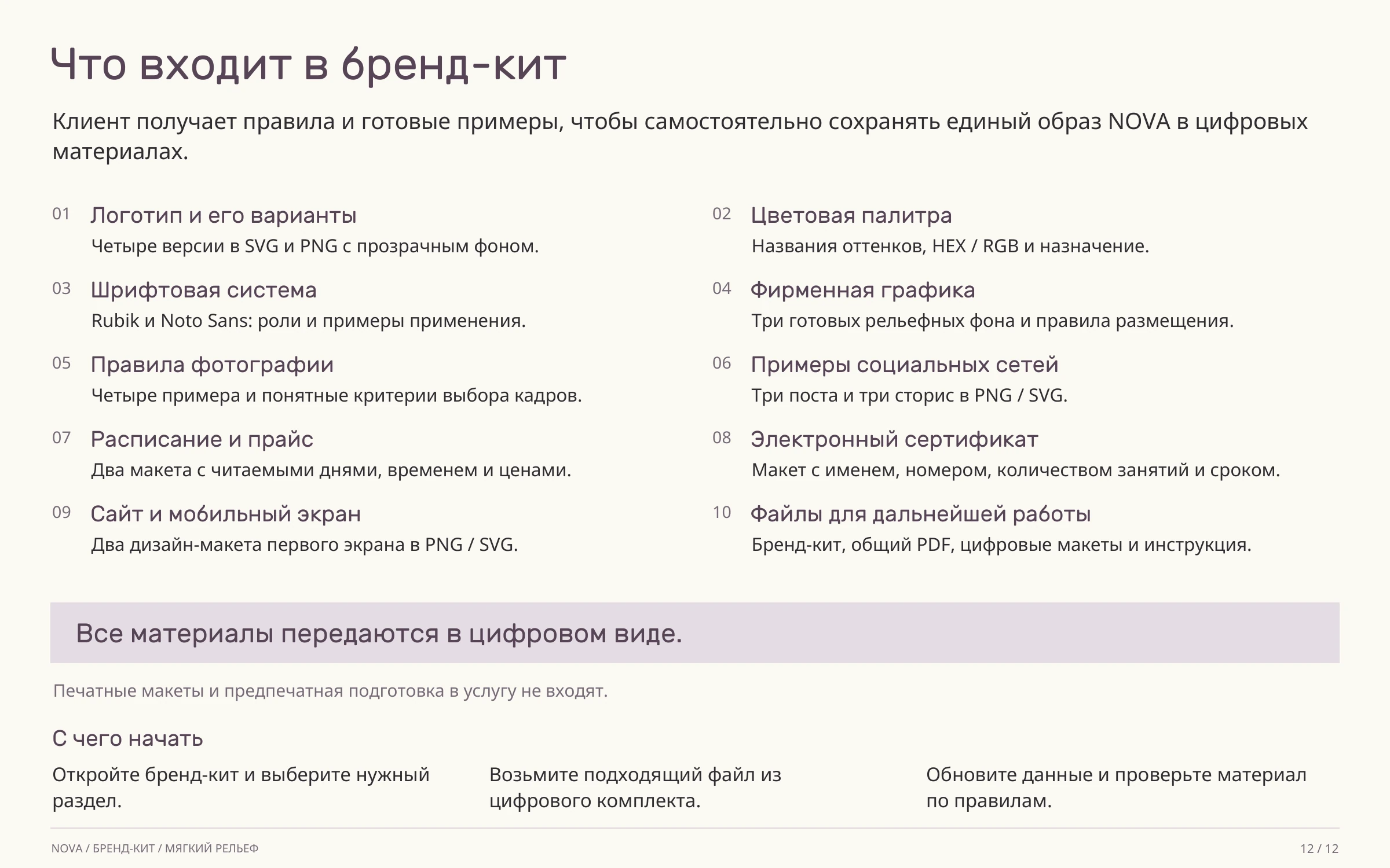 NOVA — комплект бренд-кита, страница 12 бренд-кита